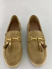 Women's Tassel Flat Loafers Slip On Shoes Comfy Micro Suede Casual Walking