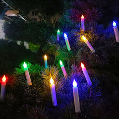12 LEDs Christmas Candle Lights Outdoor Decorative Candle Lamps