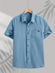 Men's Casual Short Sleeve Button-down Shirt