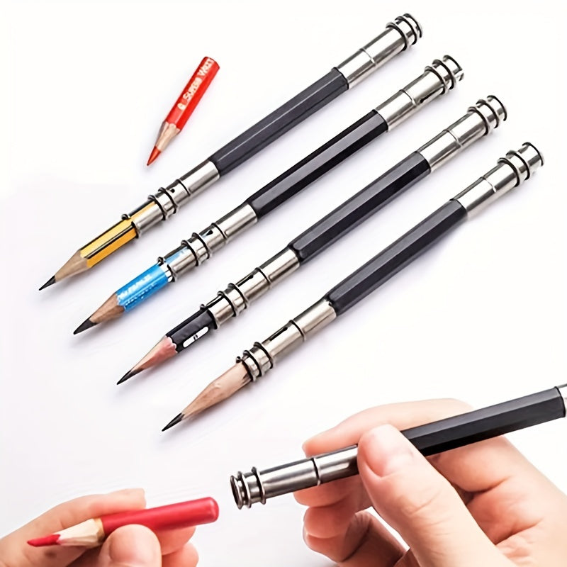 Adjustable Dual Head Pencil Extender Holder for Art Writing Tool Gift