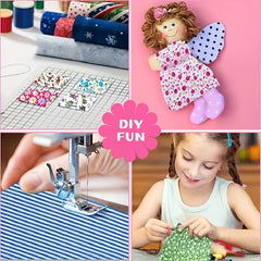 56pcs Floral Fabric Handcraft DIY Patchwork Doll Clothing Sewing Quilting Craft
