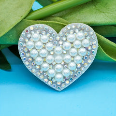 10pcs Pearl Rhinestone Stickers Clothing Bag Patches Non-woven Decor