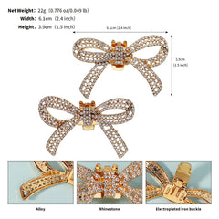Star & Bow Rhinestone Shoe Clips for Weddings