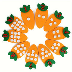 Montessori Carrot Number Matching Activity Materials
