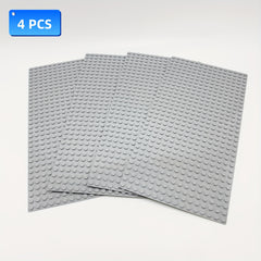 4pcs Building Block Baseplate Set, 25x12 Base Plates for Toys, Birthday