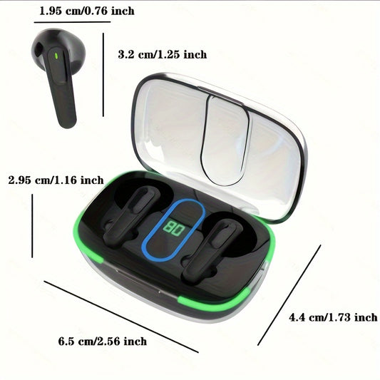 Wireless Sports Headphone Noise Cancelling In-Ear Earbuds with LED Display