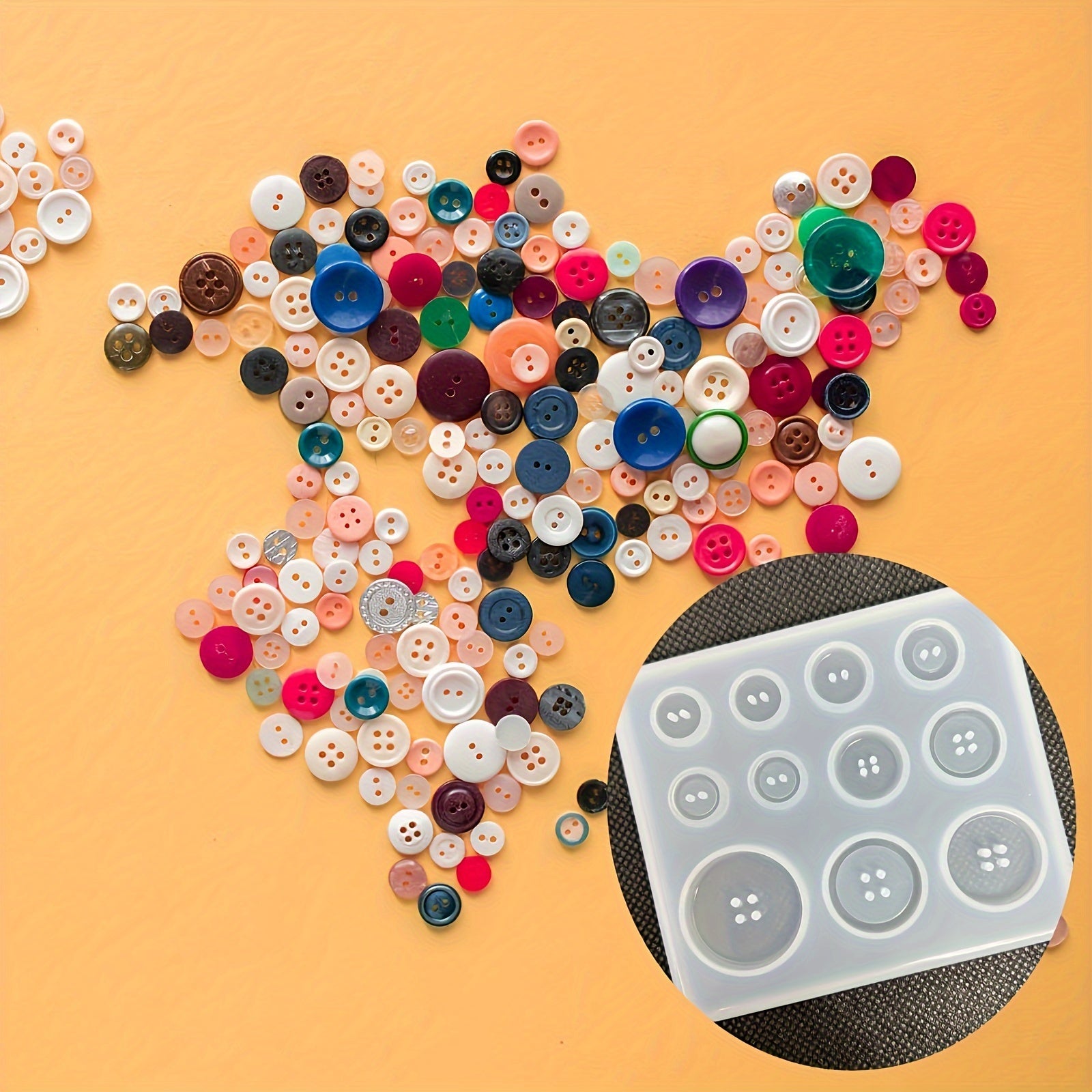 5 Sizes Button Resin Silicone Molds 10 12 15 20 25mm Round Shape Moulds