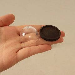 Dollhouse Transparent High Tray Dessert Plate w Cover Kitchen Decor Toy