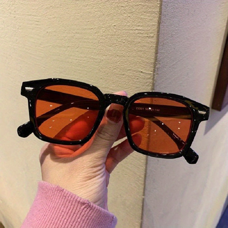 Vintage Square Sun Glasses Classic Candy Lens Transparent Sunshade Eyeglasses