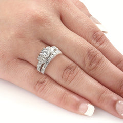 Couples Rings Set Stainless Steel Wedding Engagement Rings