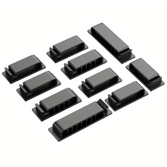 10PCS Cable Management Clips Cord Organizers for Office & Desk