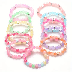 10 Grids Glass Beads, 8mm Single Two
