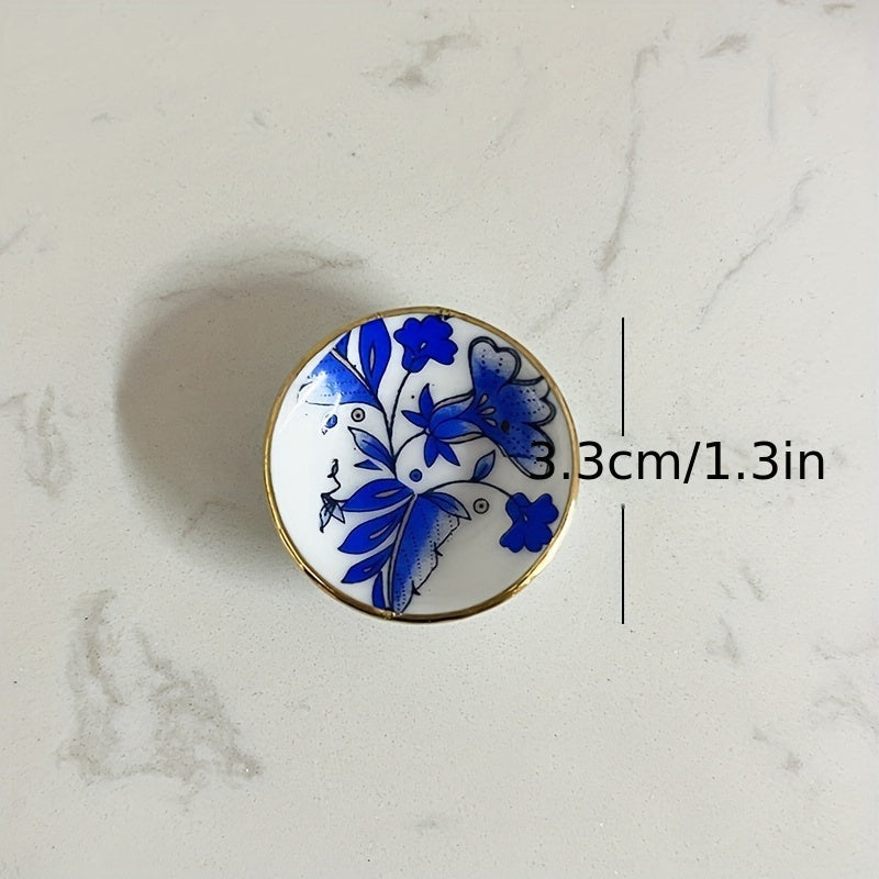 Chinese Style Ceramic Saucer for Dollhouse Decoration