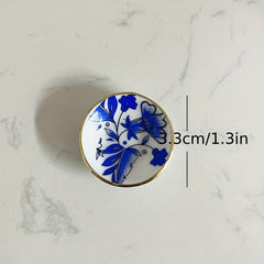 Chinese Style Ceramic Saucer for Dollhouse Decoration