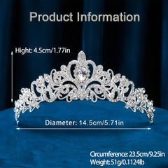 Metal Rhinestone Tiara Hair Accessories for Women