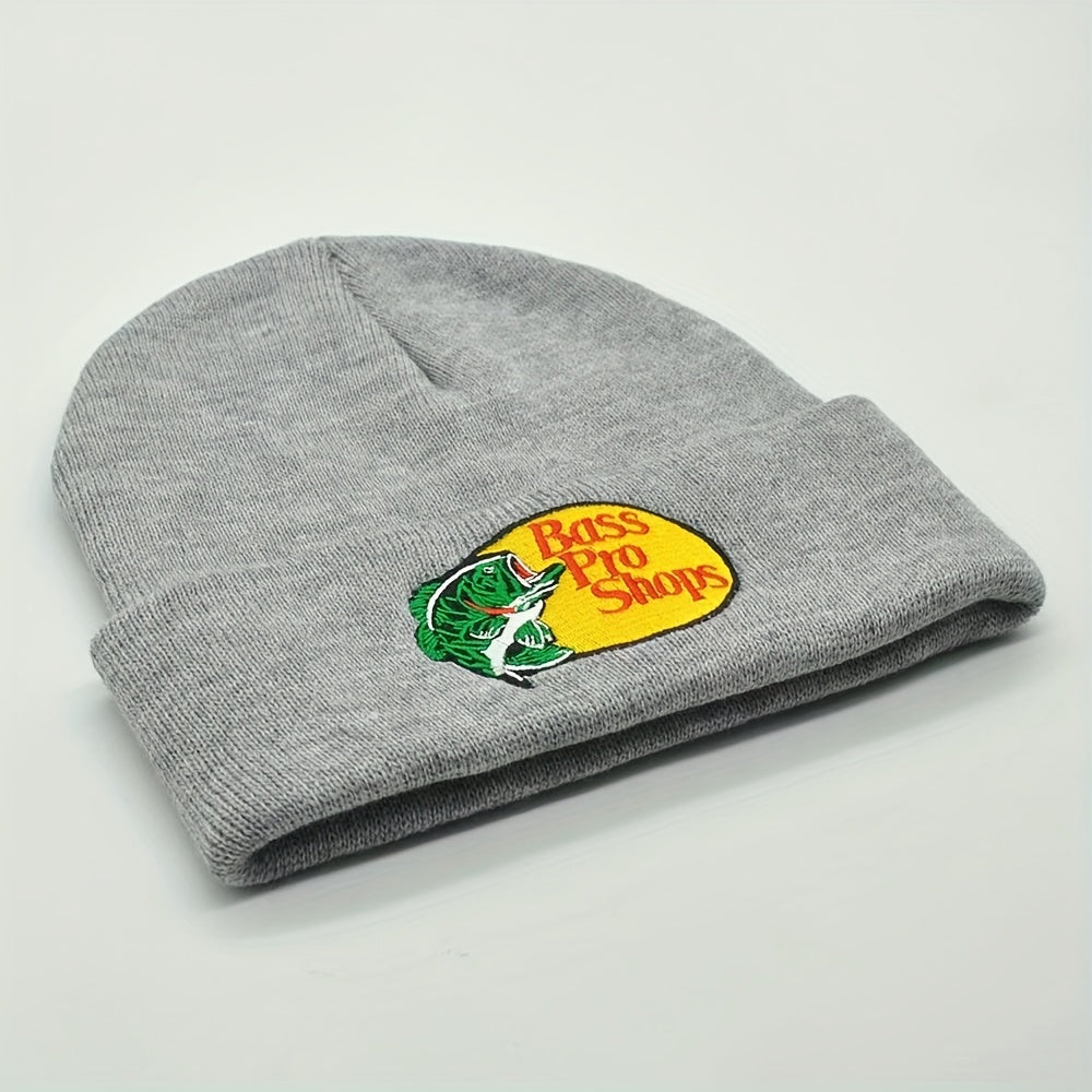 Kids Fish Pattern Knit Beanie Hat for Winter Ski Outdoor Travel