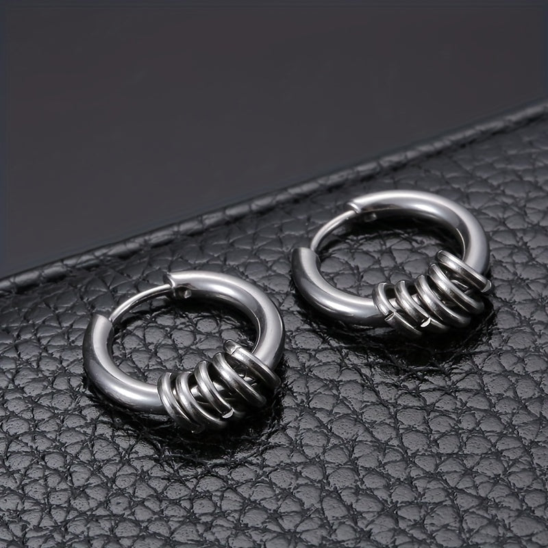 Stainless Steel Spring Clip Earrings Casual Earrings