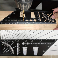 1pc Aluminum Alloy Carpentry Angle Ruler Stop Type Fixed Line Drawing Device