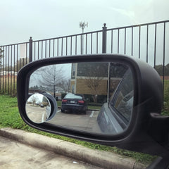 2pcs Car Blind Spot Mirror Round Reflective Adjustable 360 Degree Borderless