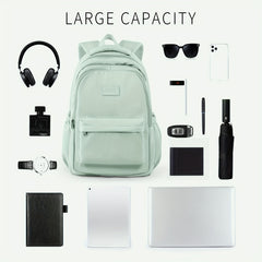 Preppy Zipper Storage Backpack All Match Daypack Travel Bag