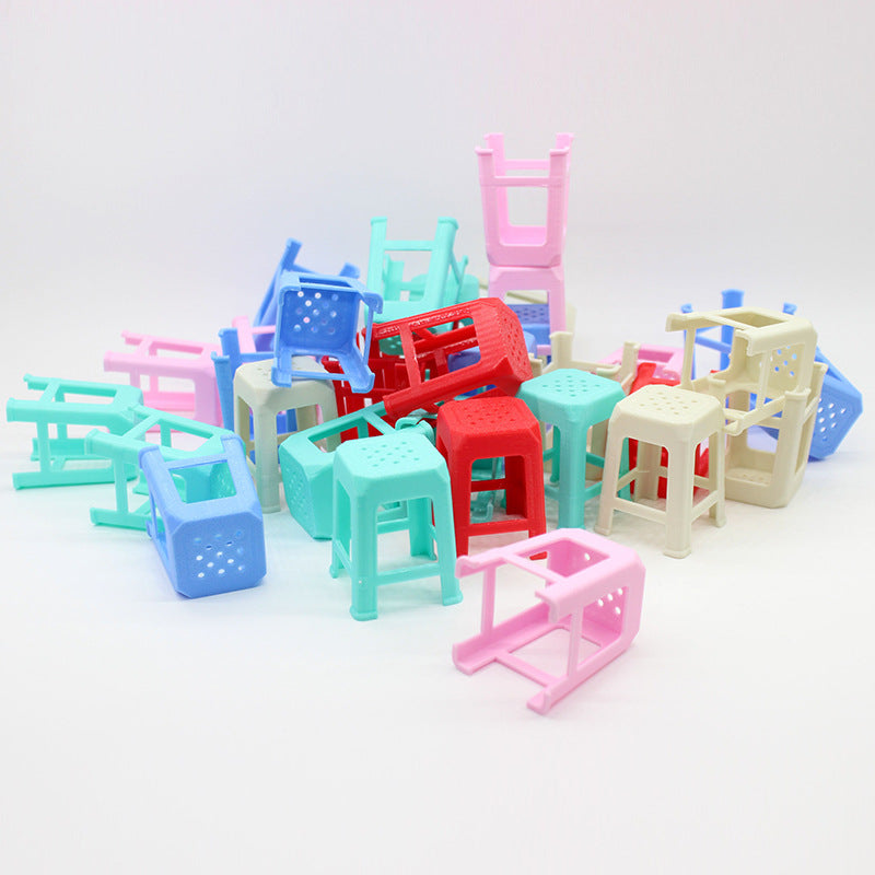 Assorted Color Plastic Chair Models Educational Toy