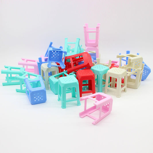 Assorted Color Plastic Chair Models Educational Toy
