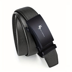 Men's PU Leather Automatic Buckle Belt No Buckle