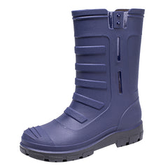 Women's Thermal Mid Calf Rain Boots Waterproof Non slip Outdoor Shoes