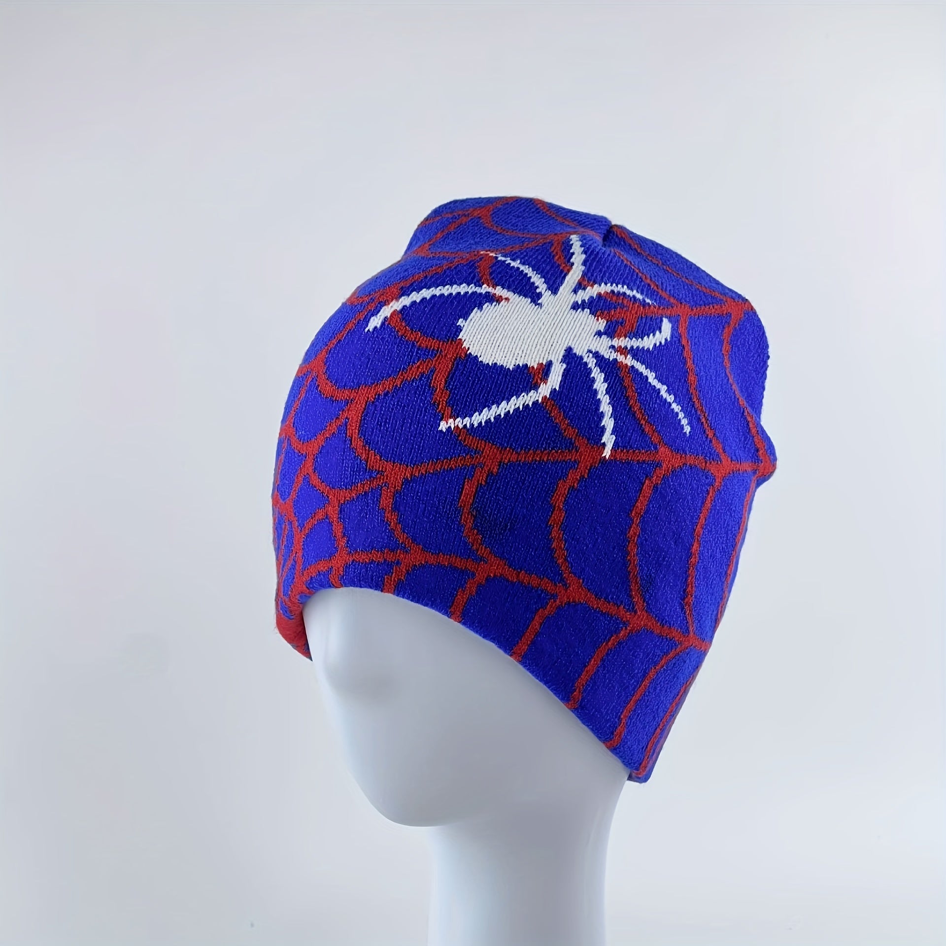 Retro Cotton Brimless Hat with Spider Web Embroidery