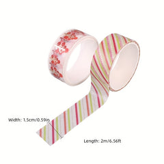 12 Rolls Box Washi Tape Set Decorative Masking Tape For Journaling DIY Crafts