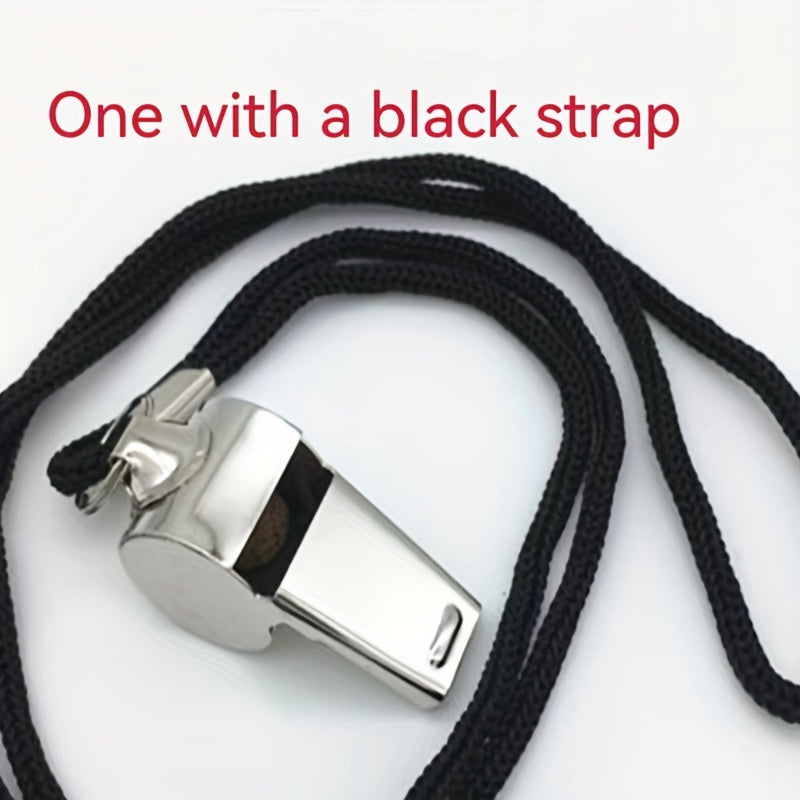 Stainless Steel Referee Whistle Sports Lanyard