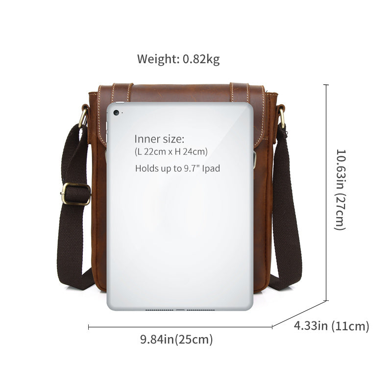 SCHLATUM Men's Leather Shoulder Bag Business Messenger Bags