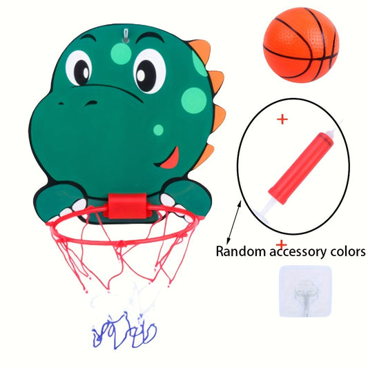 Kids Basketball Hoop Kit Cartoon Animals Basketball Stand Game Toys