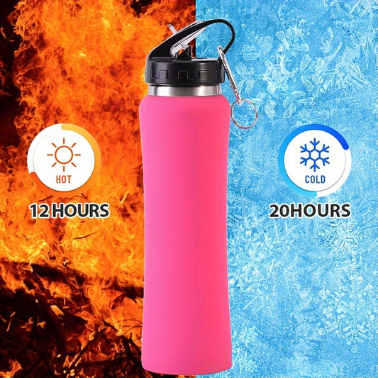 Outdoor Portable Sports Water Bottle Double layer Stainless Steel Water Cup