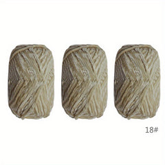 3pcs Soft Chenille Yarn for Knitting Crochet DIY Craft