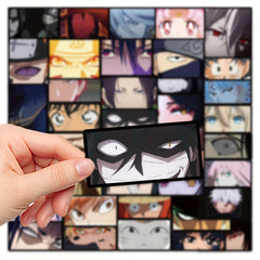 40pcs Anime Character Eyes Graffiti Stickers Waterproof DIY Decor