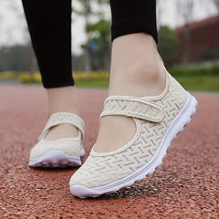 Mesh Hook & Loop Walking Shoes Backless Anti Slip Casual Sneakers Women's