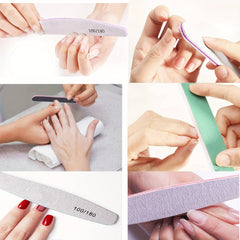 Manicure Tool File Buffers for Acrylic Nails 100/180 Grits, Double Sided Files