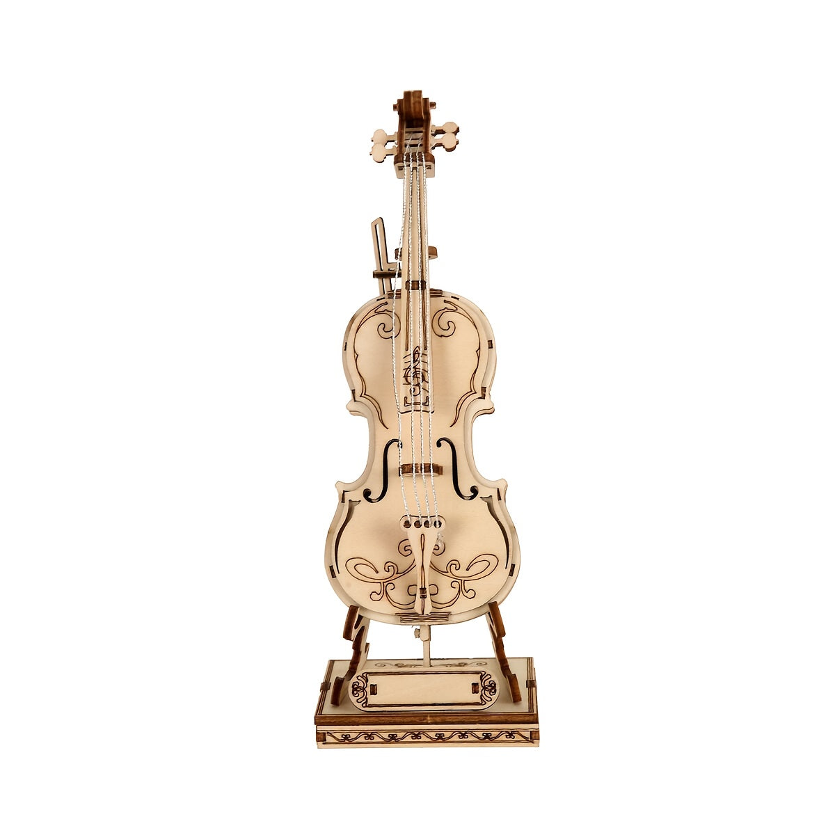 DIY Wooden Puzzle Violin 3D Game Puzzle Creative Toy Musical Instrument