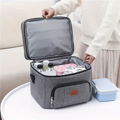 Portable Double Layer Insulated Bag For School Home Office