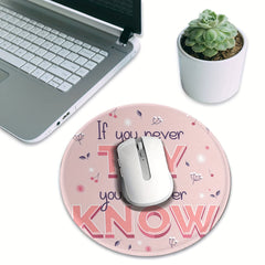 Round Mouse Pad 20x20cm Home Office Rubber Seam Border Sliding Mouse Pad