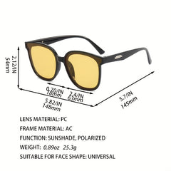 Oversized Cat Eye Sunglasses Solid Square Frame Glasses UV400