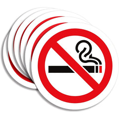 2pz Self Adhesive No Smoking Stickers Red Durable Plastic Easy Peel