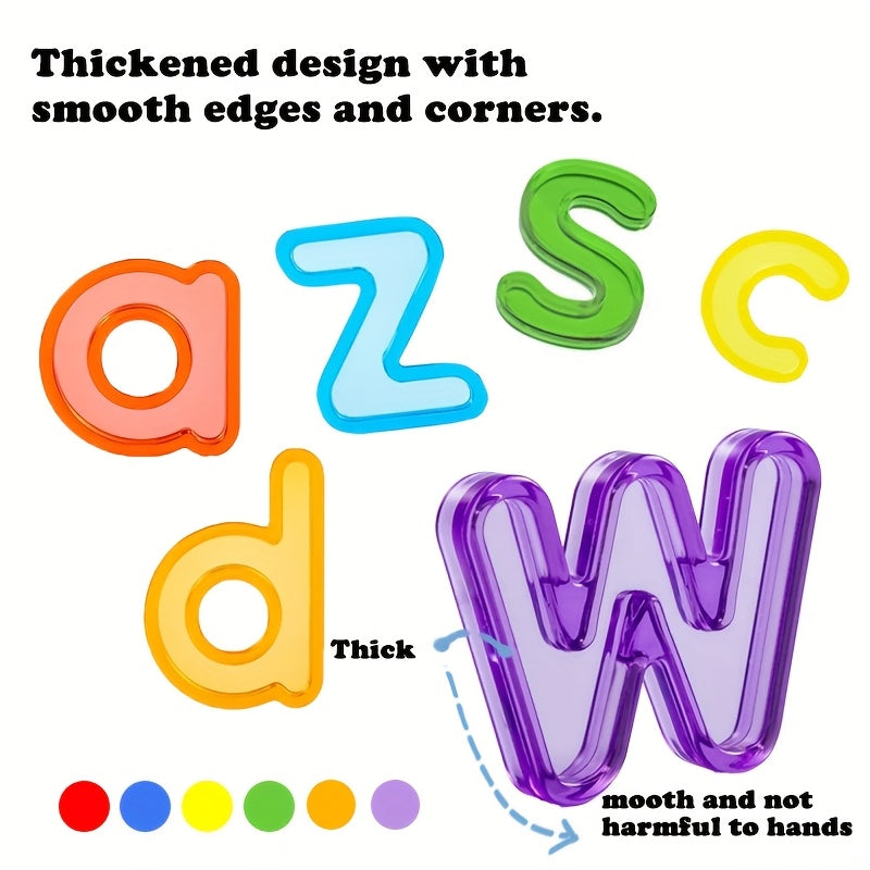 ROYLANZ 78pcs Translucent Letter Toys Educational Math Manipulatives
