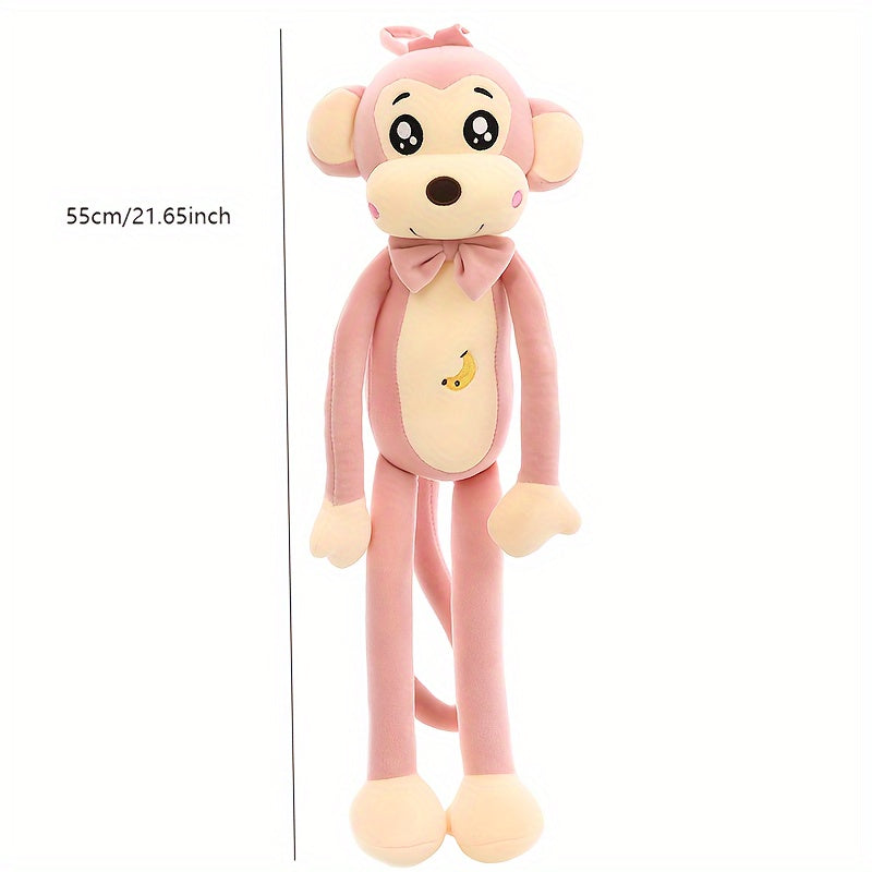 Plush Monkey Stuffed Animal Doll For Play & Decor