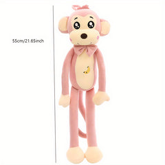 Plush Monkey Stuffed Animal Doll For Play & Decor