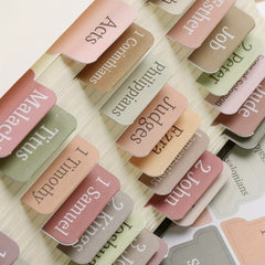 Bible Tabs Sticky Index Tabs 75 Tabs Boho Theme Laminated Tabs