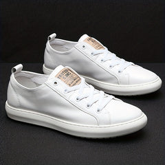 Men's Leather Slip-On Skate Shoes Sneakers