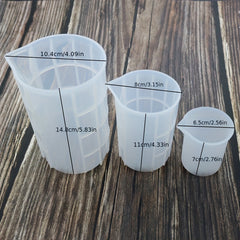 Silicone Measuring Cup DIY Crystal Drop Gel Silicone Mold With Scale
