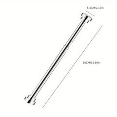 Adjustable Stainless Tension Shower Curtain Rod Bathroom Anti Slip Rod